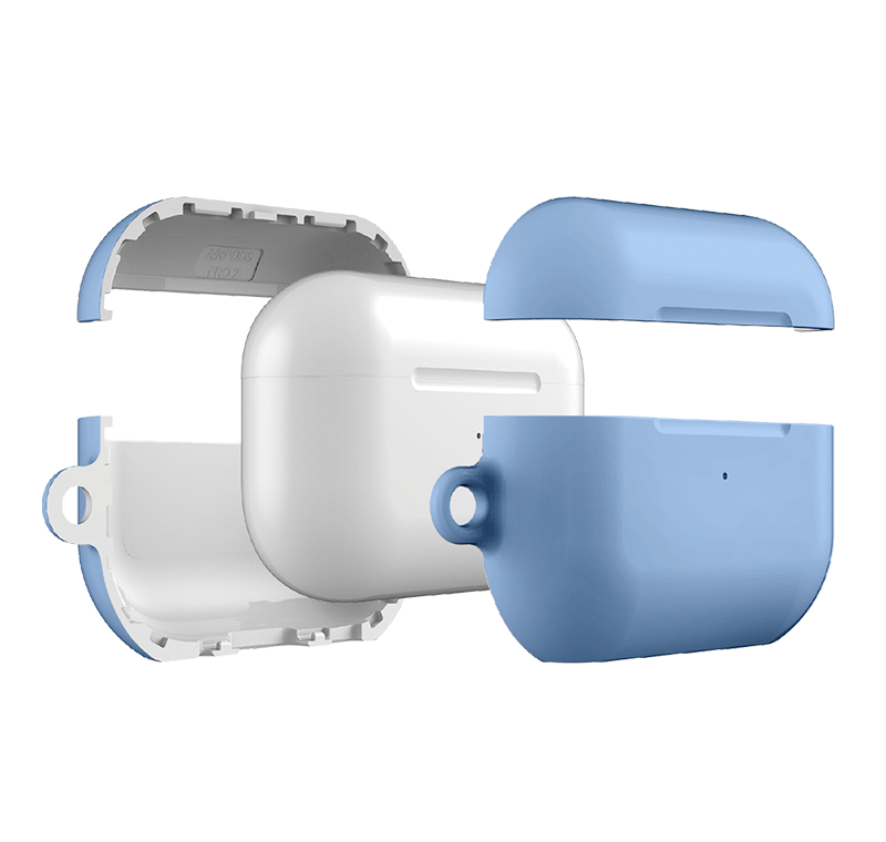 Exploded view of AirPods Pro showcasing internal components and precise engineering details