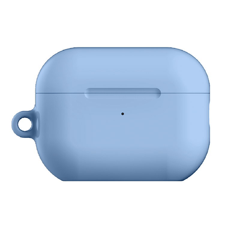 Front view of AirPods Pro displaying precision engineering and stylish minimalist design