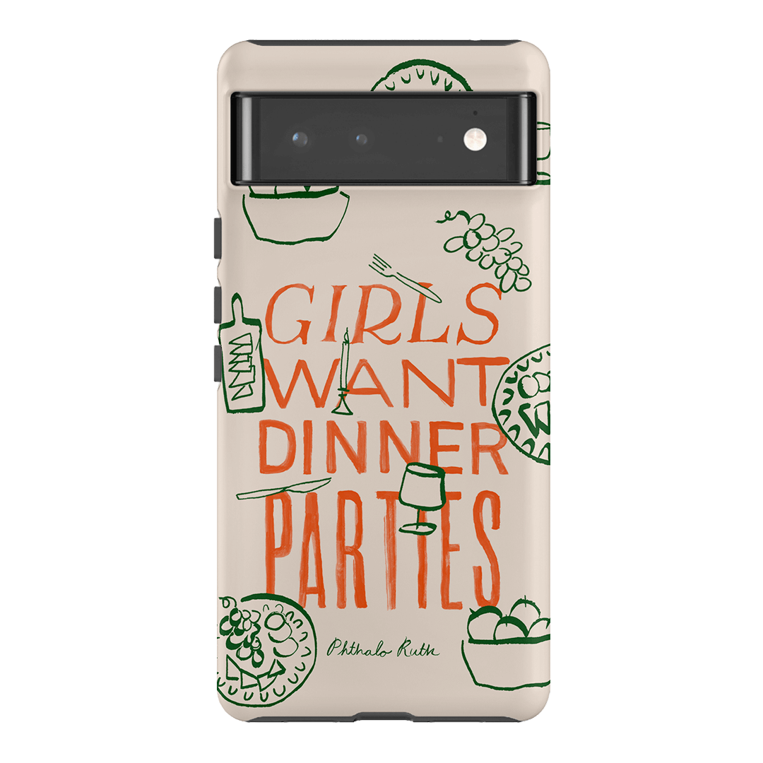 Dinner Parties Printed Phone Cases Google Pixel 6 Pro / Armoured by Phthalo Ruth - The Dairy