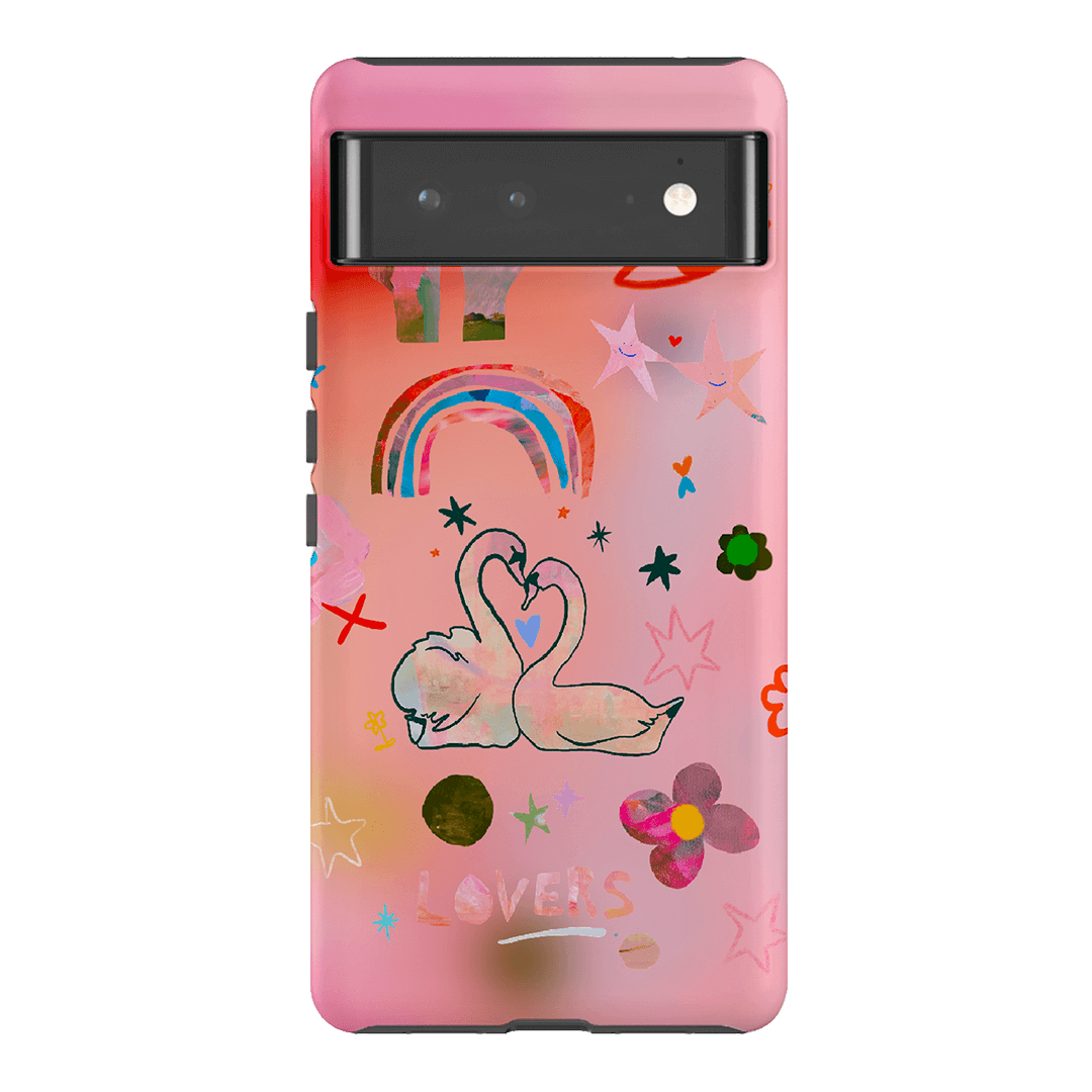 Pink Swan Printed Phone Cases Google Pixel 6 Pro / Armoured by Kate Eliza - The Dairy