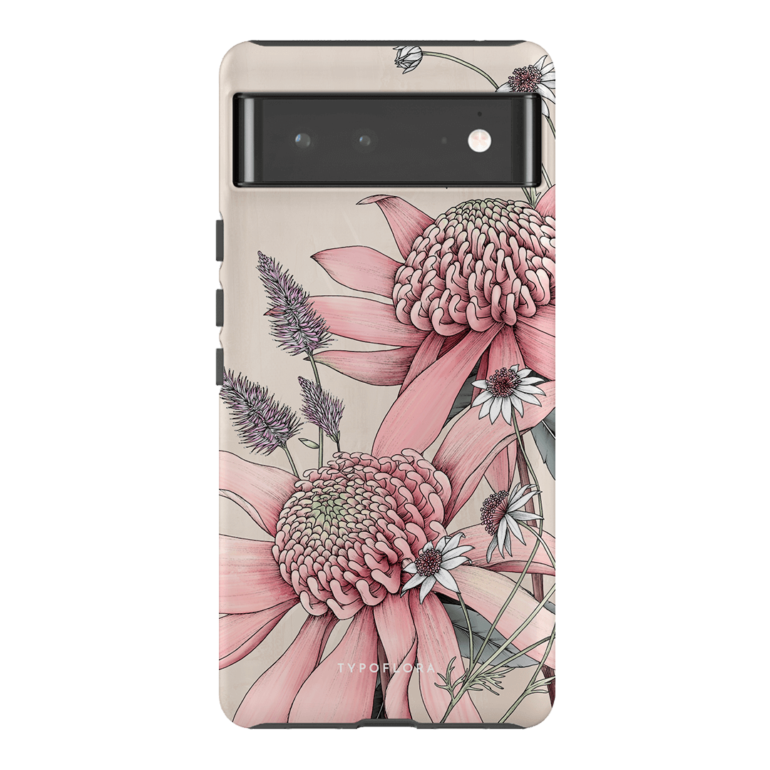 Pink Waratah Printed Phone Cases Google Pixel 6 Pro / Armoured by Typoflora - The Dairy