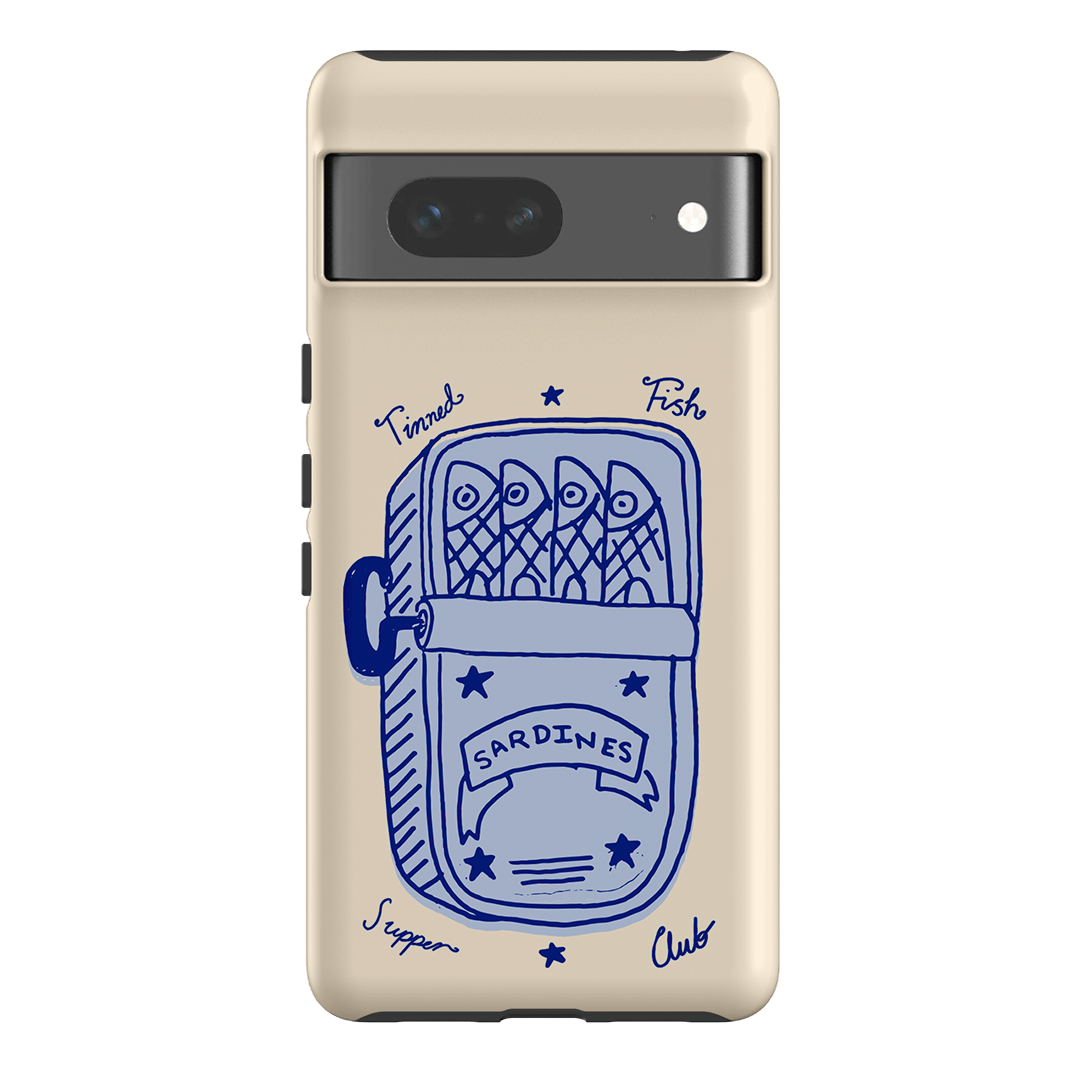 Sardine Social Blue Printed Phone Cases Google Pixel 7 / Armoured by The Dairy - The Dairy