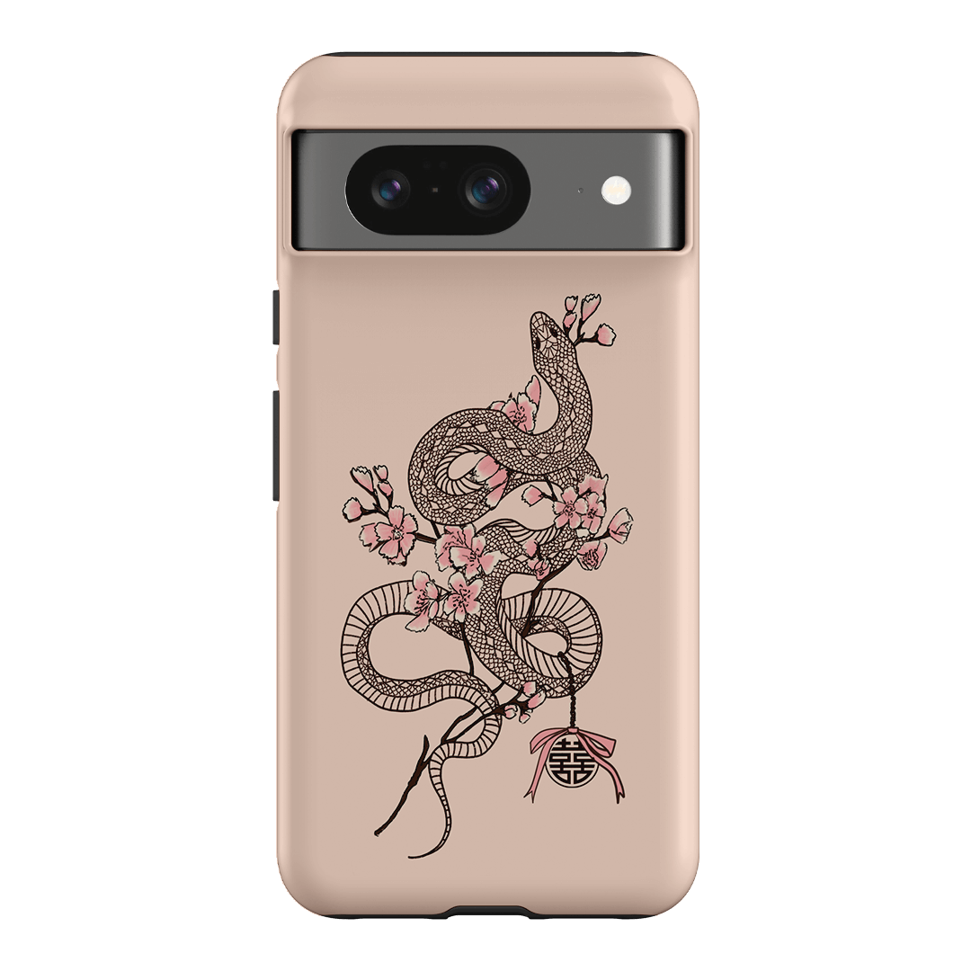 Blossom Snake in Pink Printed Phone Cases by Veronica Tucker - The Dairy