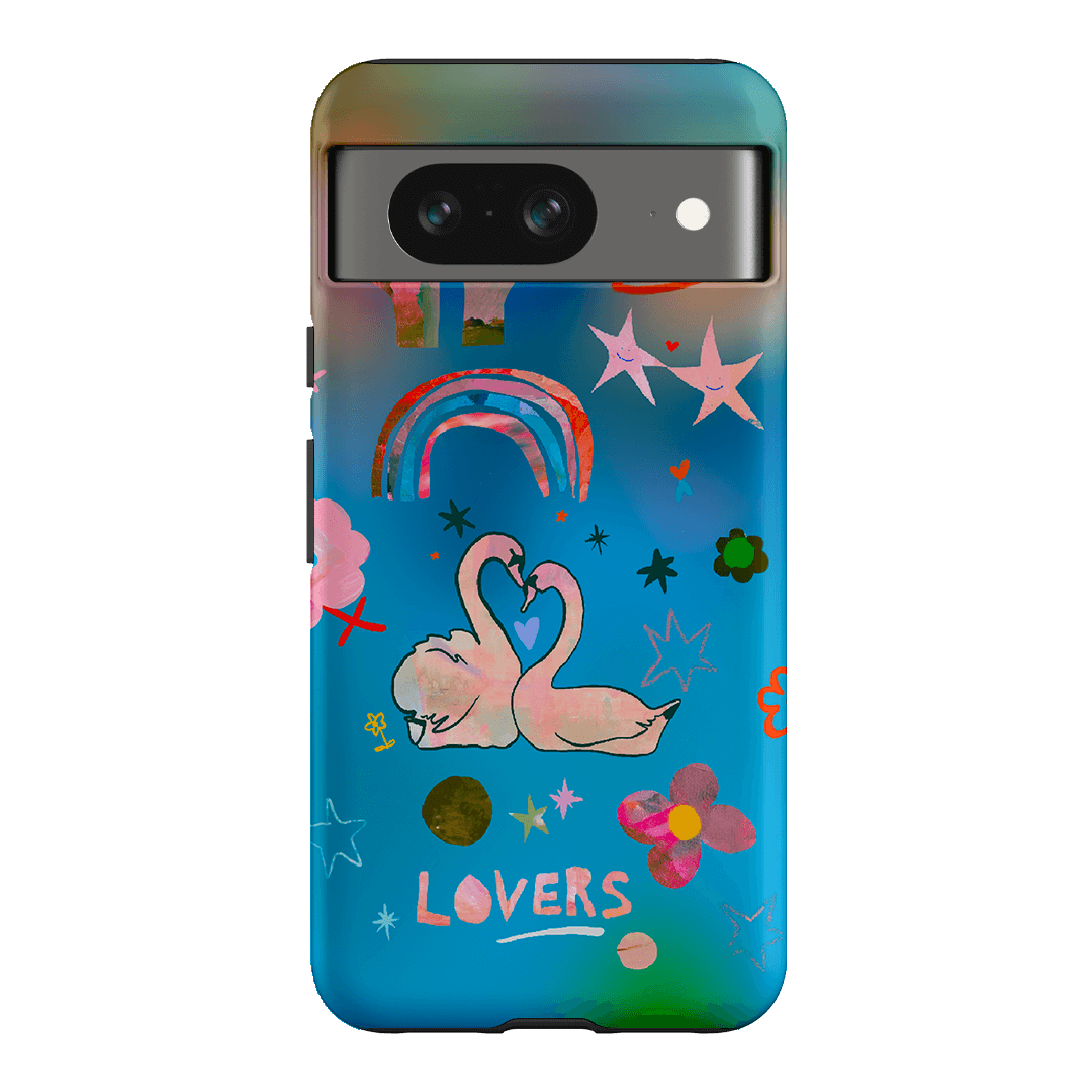 Blue Swan Printed Phone Cases Google Pixel 8 / Armoured by Kate Eliza - The Dairy