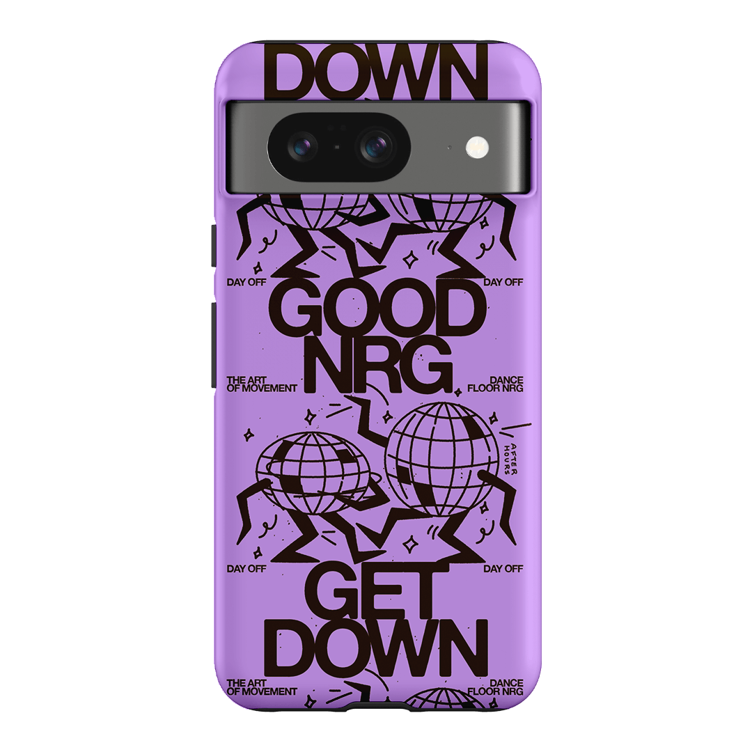 Good Energy in Purple Printed Phone Cases Google Pixel 8 / Armoured by After Hours - The Dairy