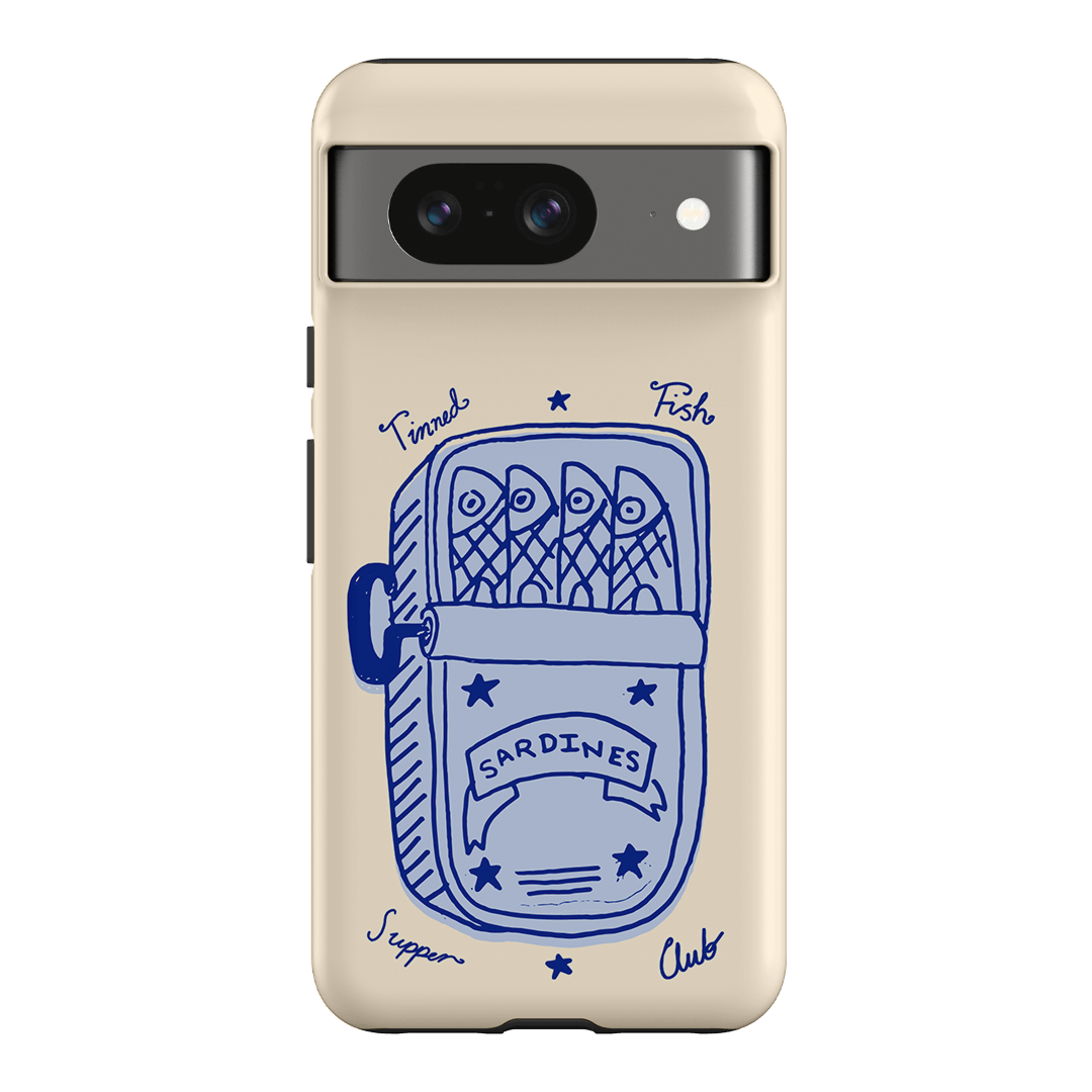 Sardine Social Blue Printed Phone Cases Google Pixel 8 / Armoured by The Dairy - The Dairy