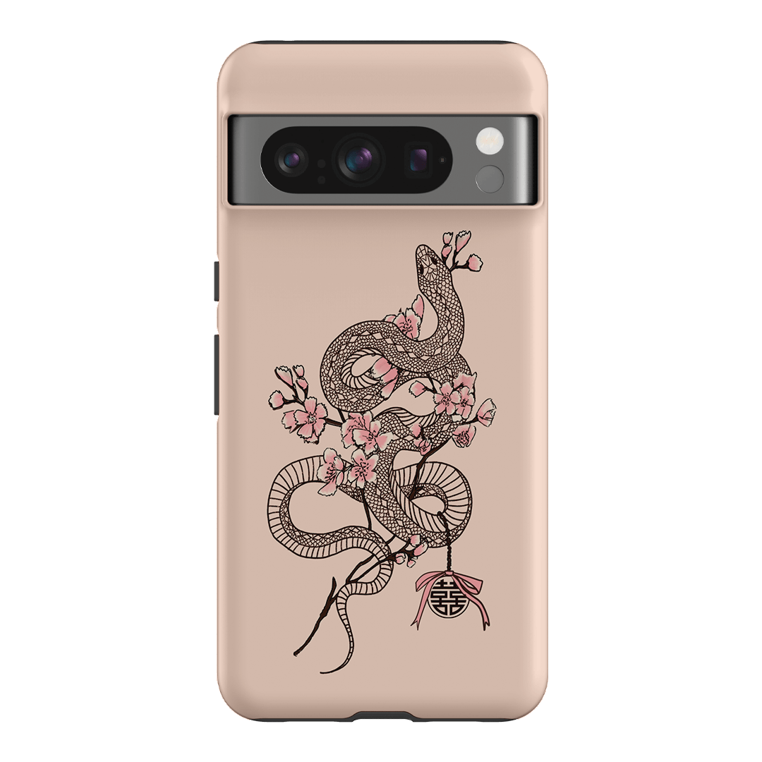 Blossom Snake in Pink Printed Phone Cases by Veronica Tucker - The Dairy