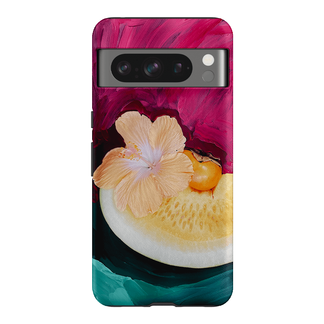 Hibiscus Melon Printed Phone Cases Google Pixel 8 Pro / Armoured by Nicole Nelius - The Dairy