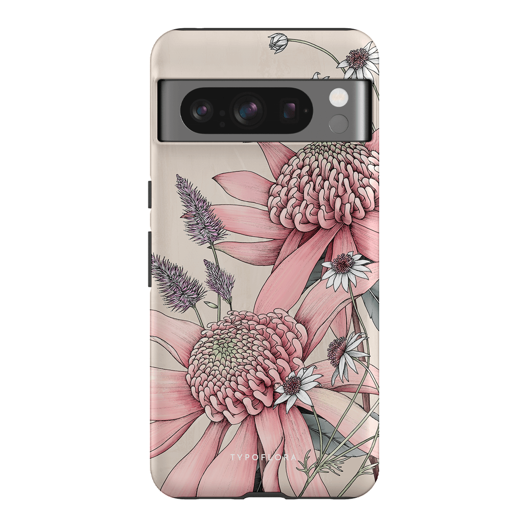 Pink Waratah Printed Phone Cases Google Pixel 8 Pro / Armoured by Typoflora - The Dairy