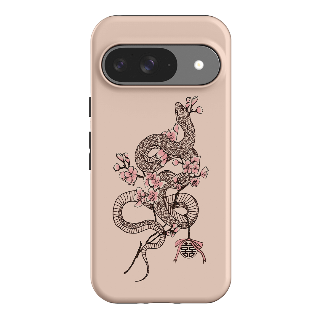 Blossom Snake in Pink Printed Phone Cases by Veronica Tucker - The Dairy