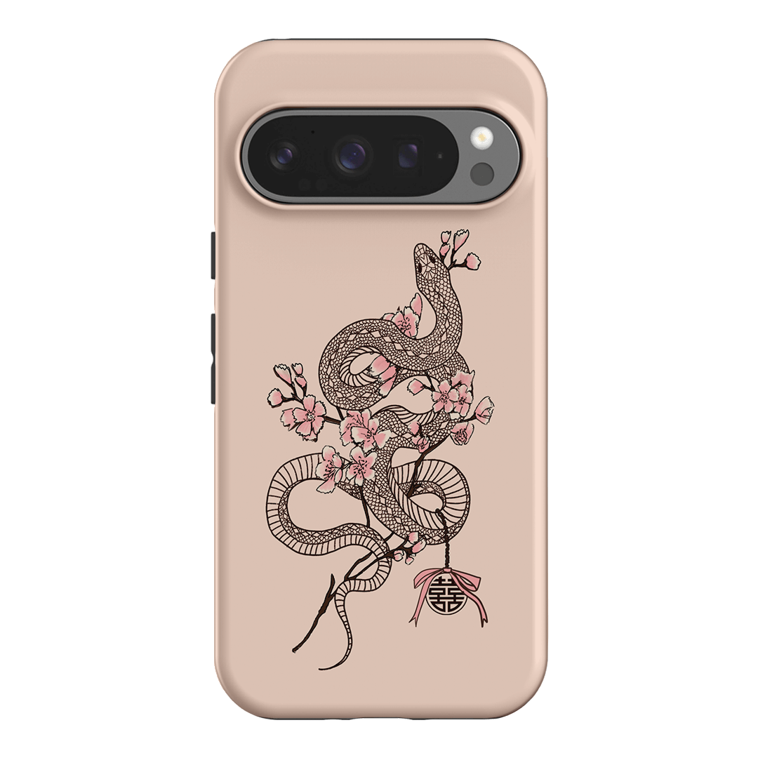 Blossom Snake in Pink Printed Phone Cases by Veronica Tucker - The Dairy