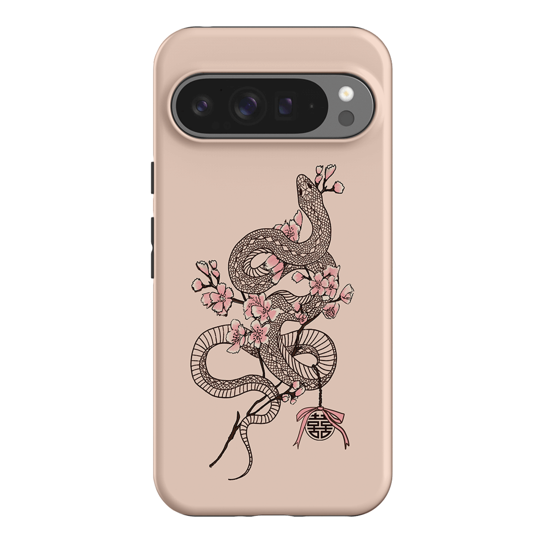 Blossom Snake in Pink Printed Phone Cases by Veronica Tucker - The Dairy