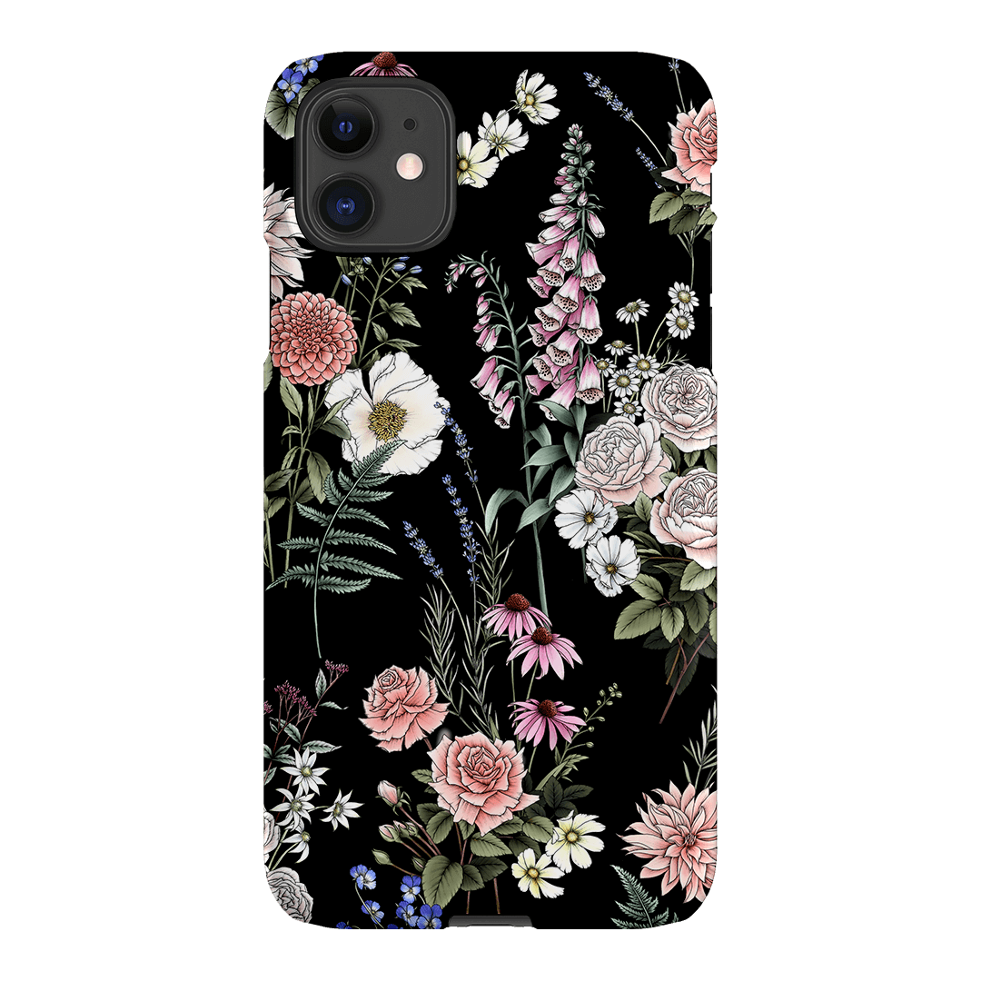 Garden Party Noir Printed Phone Cases iPhone 11 / Snap by Typoflora - The Dairy