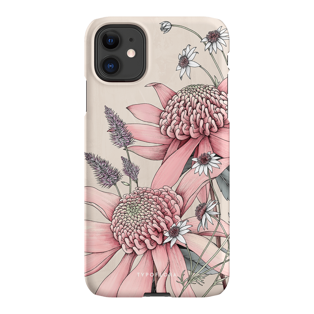 Pink Waratah Printed Phone Cases iPhone 11 / Snap by Typoflora - The Dairy