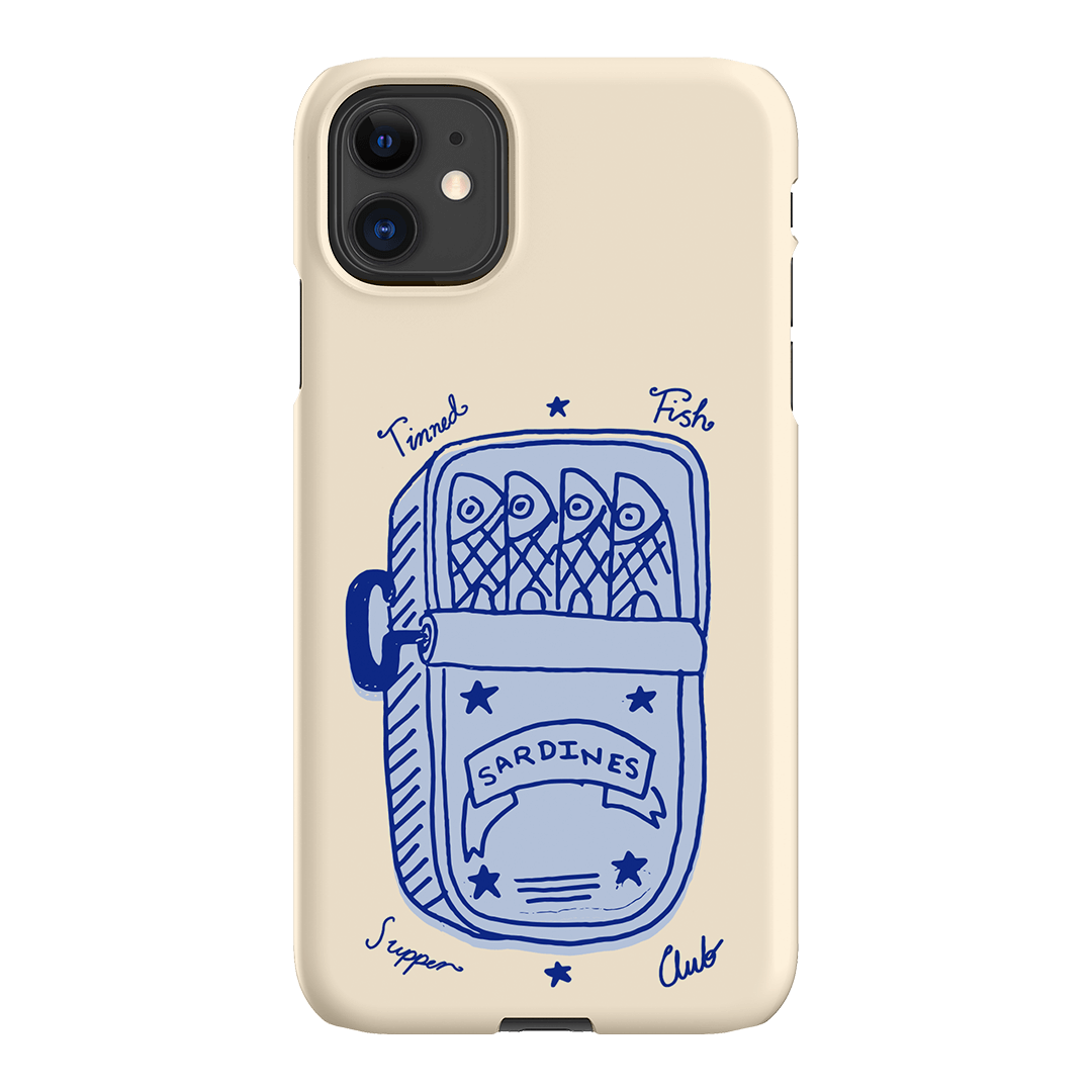 Sardine Social Blue Printed Phone Cases iPhone 11 / Snap by The Dairy - The Dairy