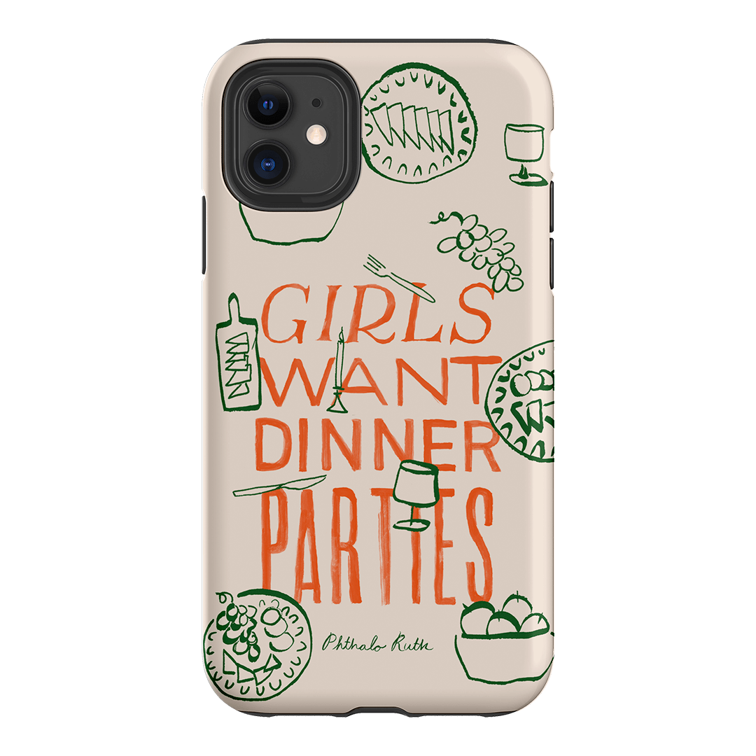 Dinner Parties Printed Phone Cases iPhone 11 / Armoured by Phthalo Ruth - The Dairy