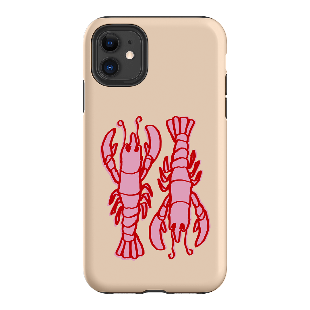 Lobster Love Peach Printed Phone Cases iPhone 11 / Armoured by The Dairy - The Dairy