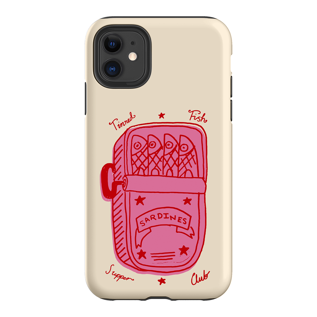 Sardine Social Red Printed Phone Cases iPhone 11 / Armoured by The Dairy - The Dairy