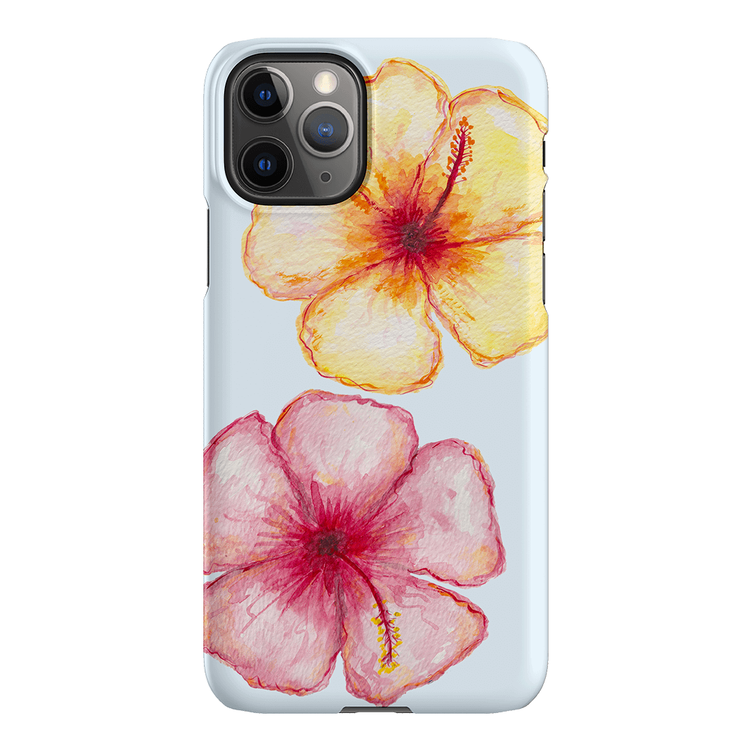 Hibiscus Flower Blue Printed Phone Cases iPhone 11 Pro / Snap by BG. Studio - The Dairy