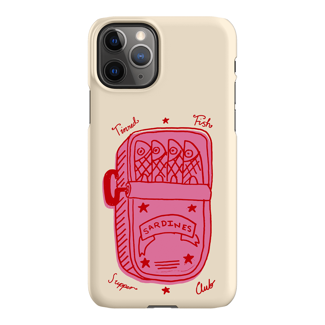 Sardine Social Red Printed Phone Cases iPhone 11 Pro / Snap by The Dairy - The Dairy