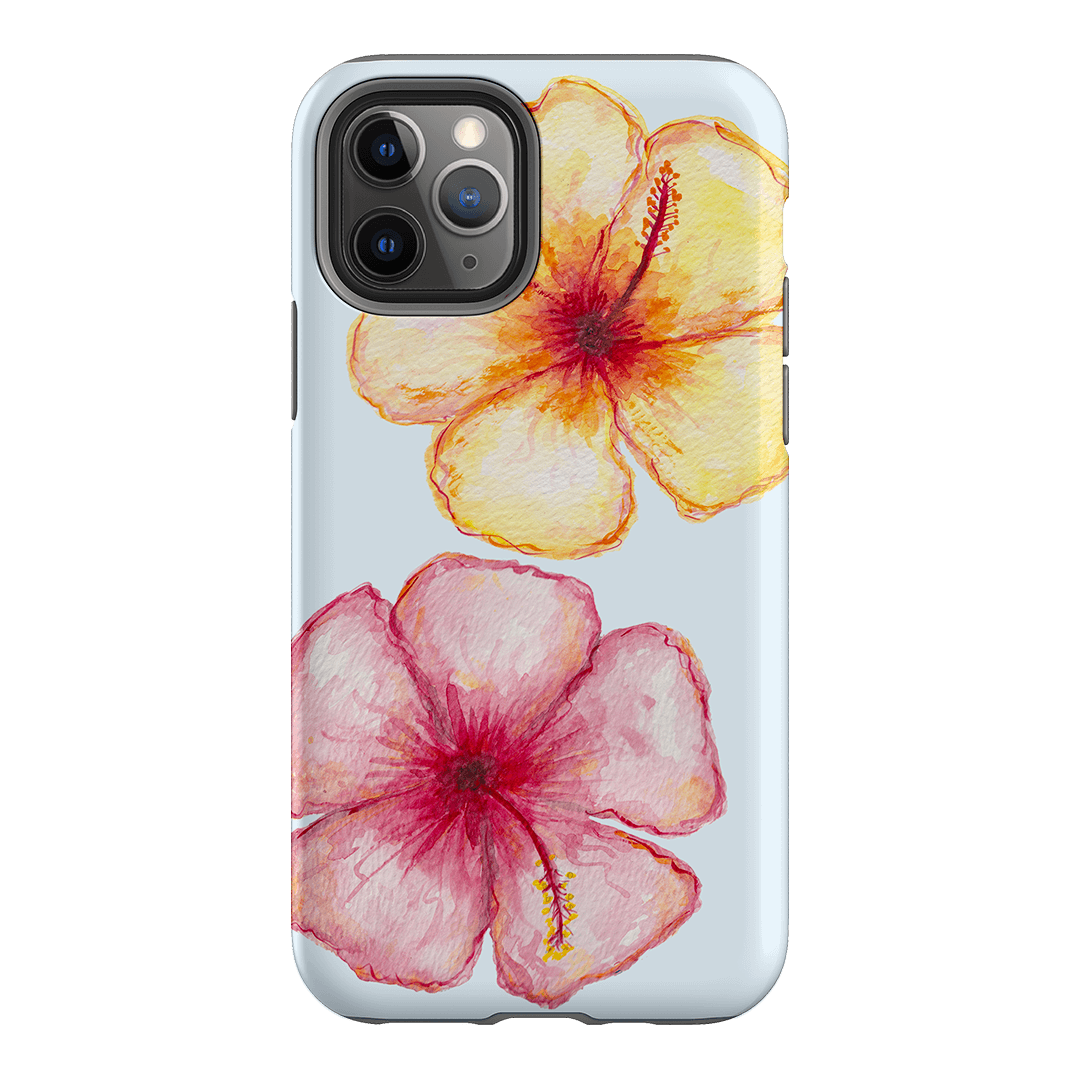 Hibiscus Flower Blue Printed Phone Cases iPhone 11 Pro / Armoured by BG. Studio - The Dairy