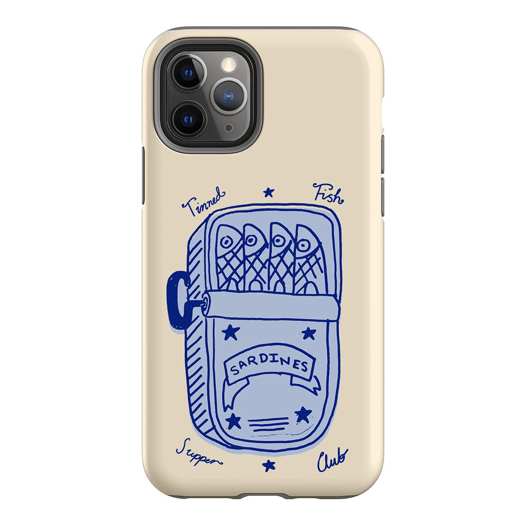 Sardine Social Blue Printed Phone Cases iPhone 11 Pro / Armoured by The Dairy - The Dairy