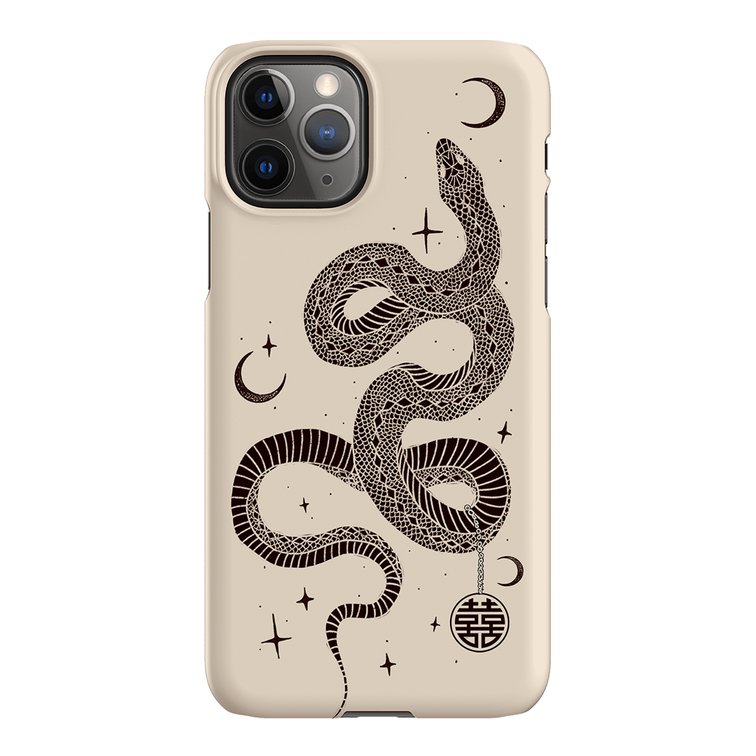 Astro Snake in Cream Printed Phone Cases by Veronica Tucker - The Dairy