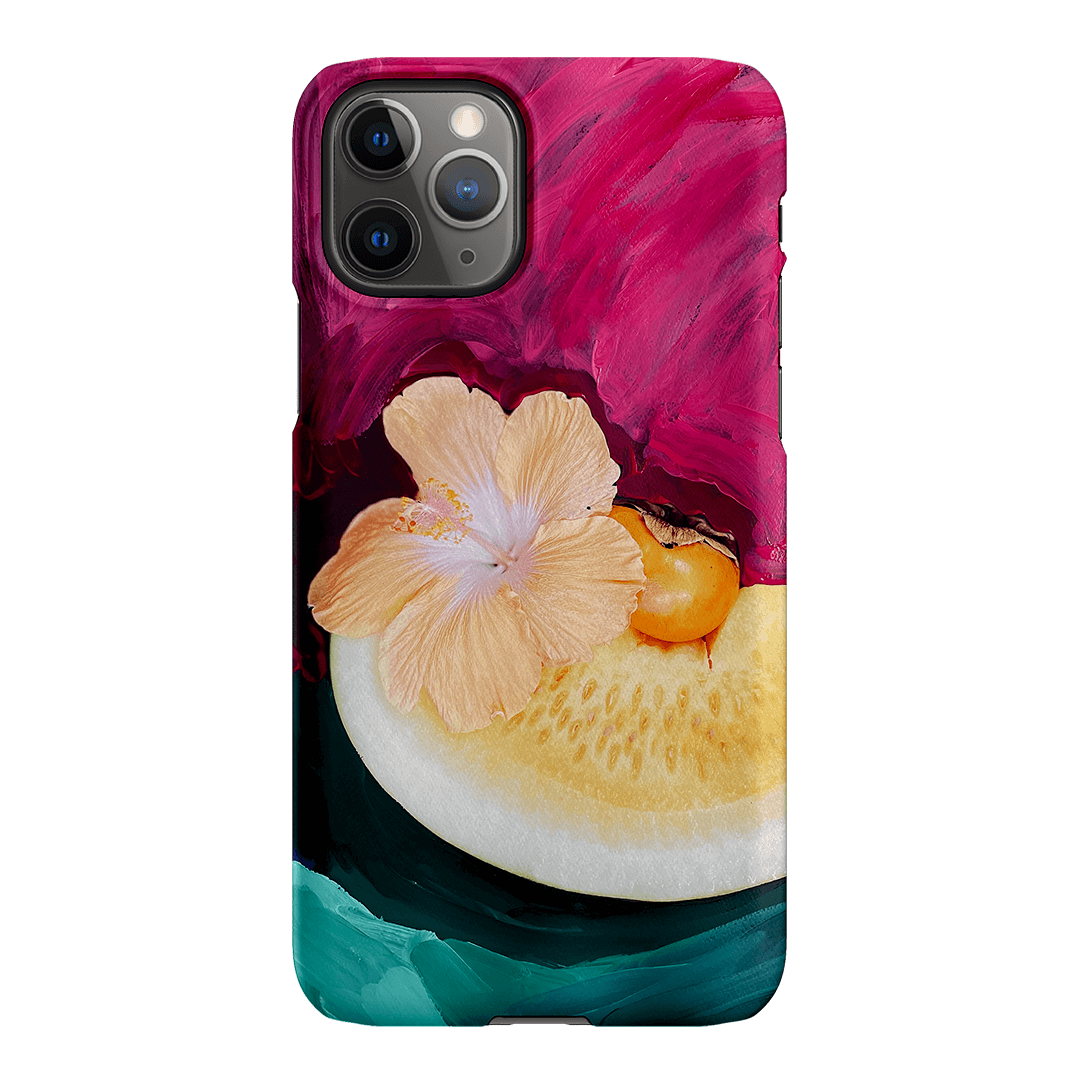 Hibiscus Melon Printed Phone Cases iPhone 11 Pro Max / Snap by Nicole Nelius - The Dairy