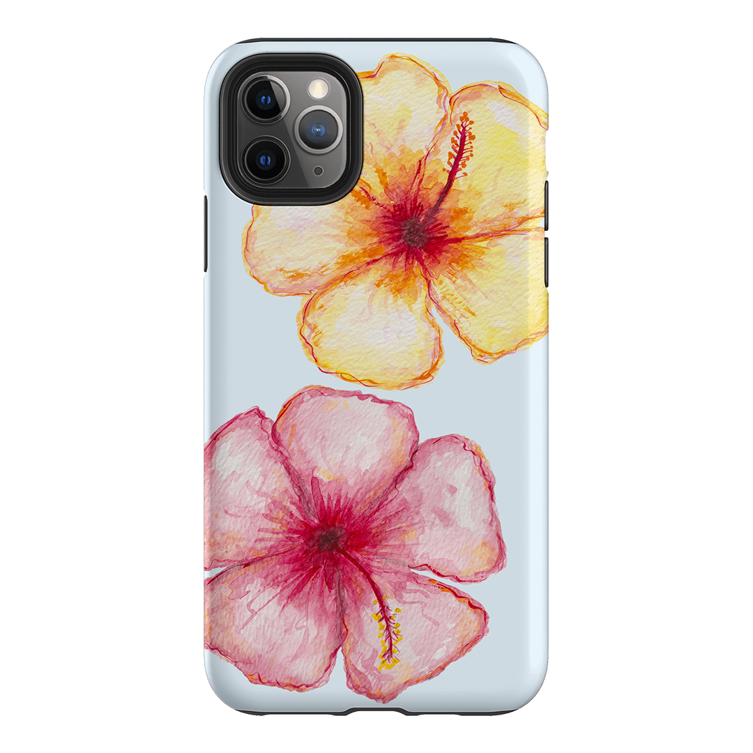 Hibiscus Flower Blue Printed Phone Cases iPhone 11 Pro Max / Armoured by BG. Studio - The Dairy