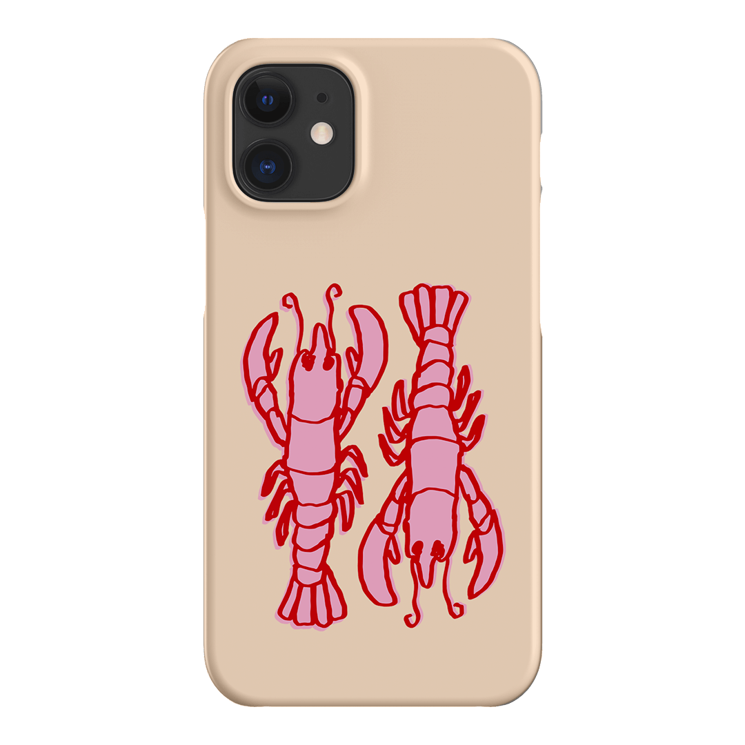 Lobster Love Peach Printed Phone Cases iPhone 12 / Snap by The Dairy - The Dairy