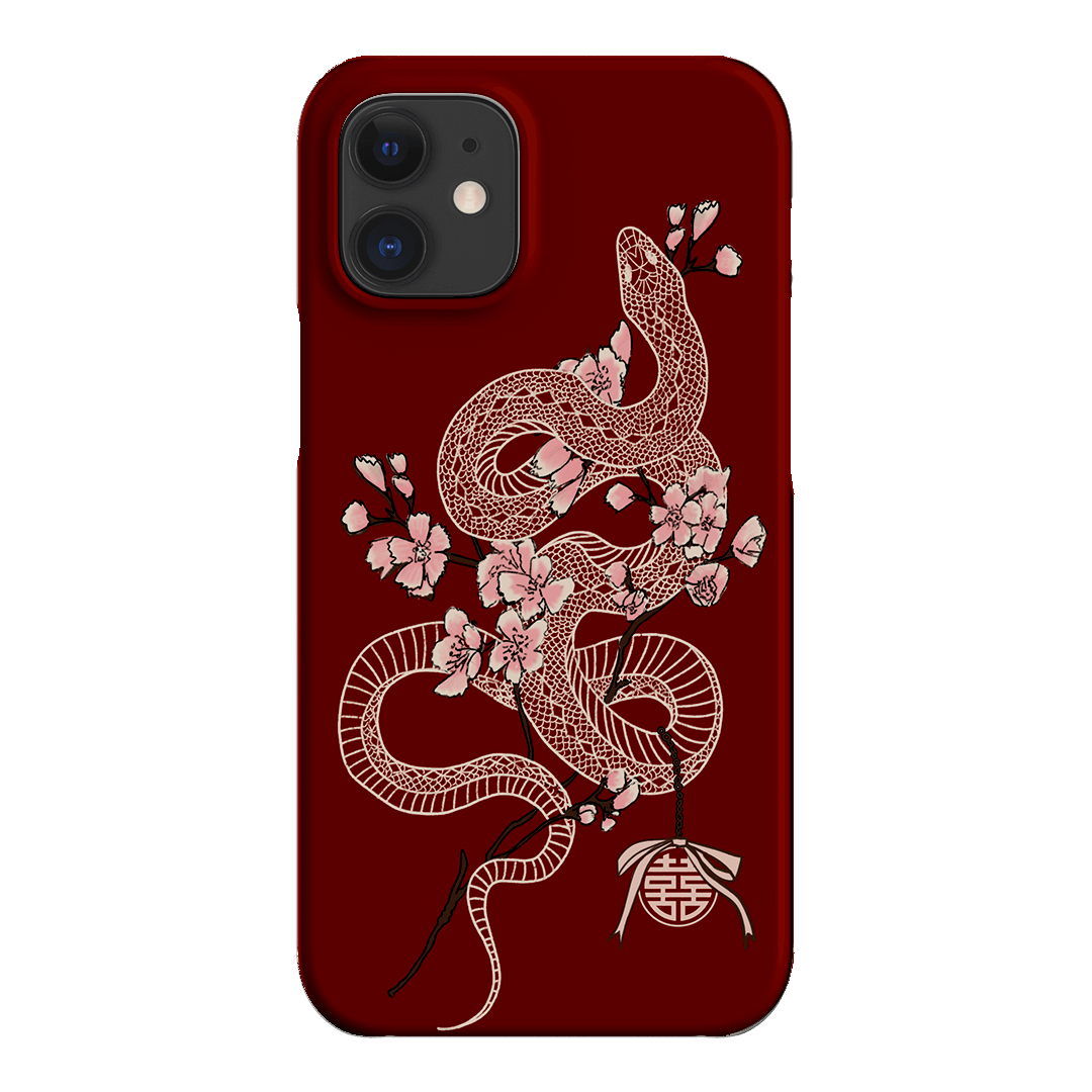 Blossom Snake in Red Printed Phone Cases by Veronica Tucker - The Dairy