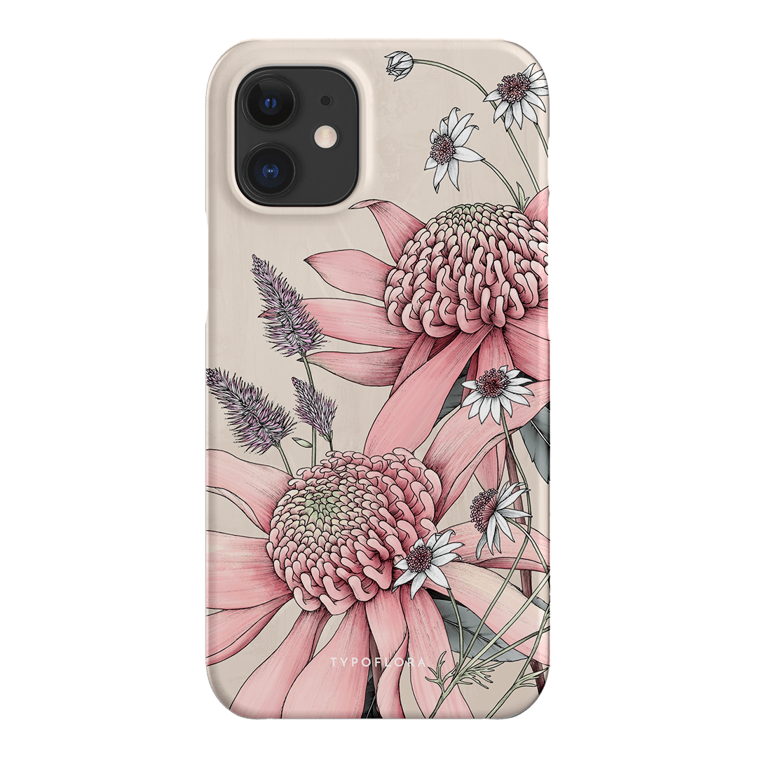 Pink Waratah Printed Phone Cases iPhone 12 Mini / Snap by Typoflora - The Dairy