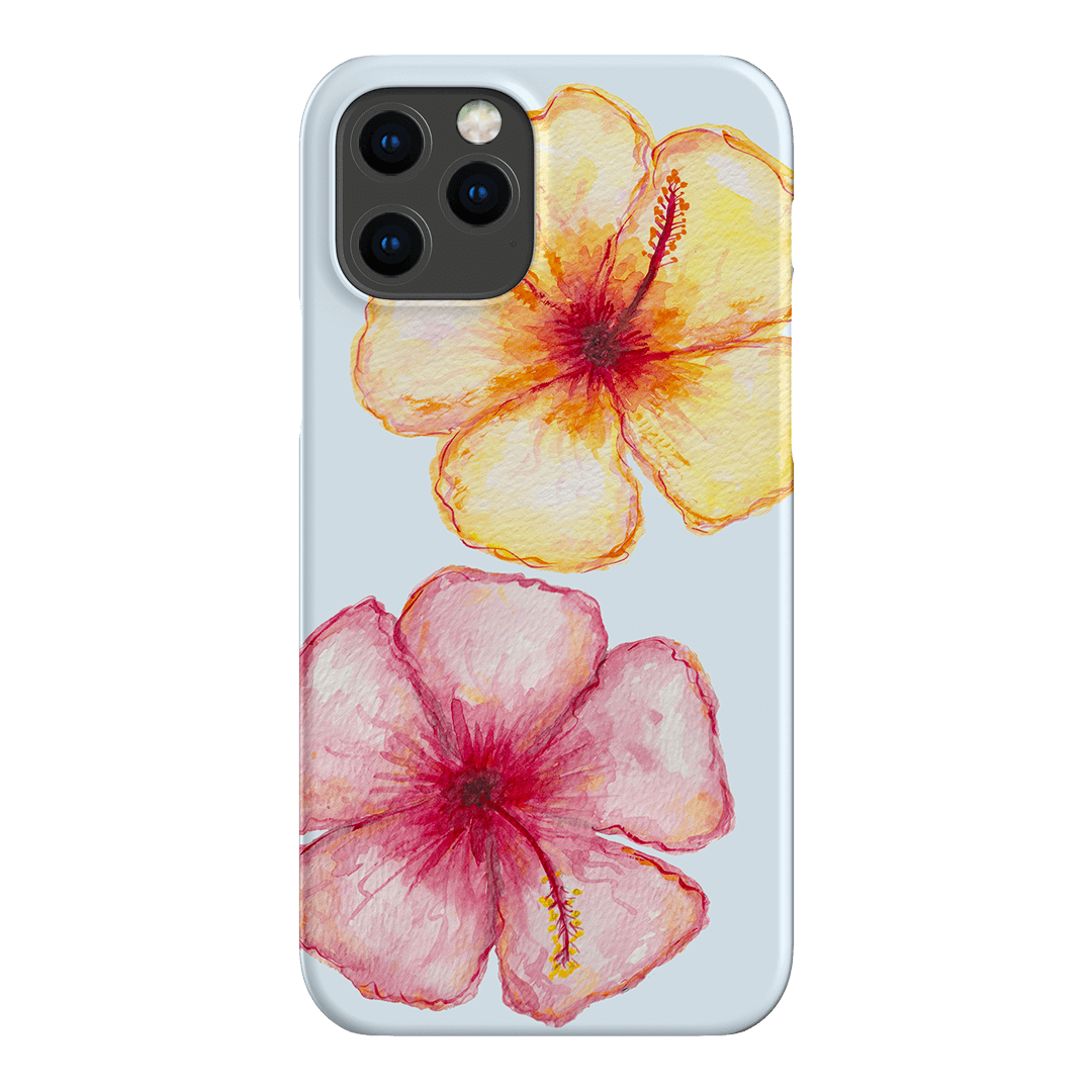 Hibiscus Flower Blue Printed Phone Cases iPhone 12 Pro / Snap by BG. Studio - The Dairy