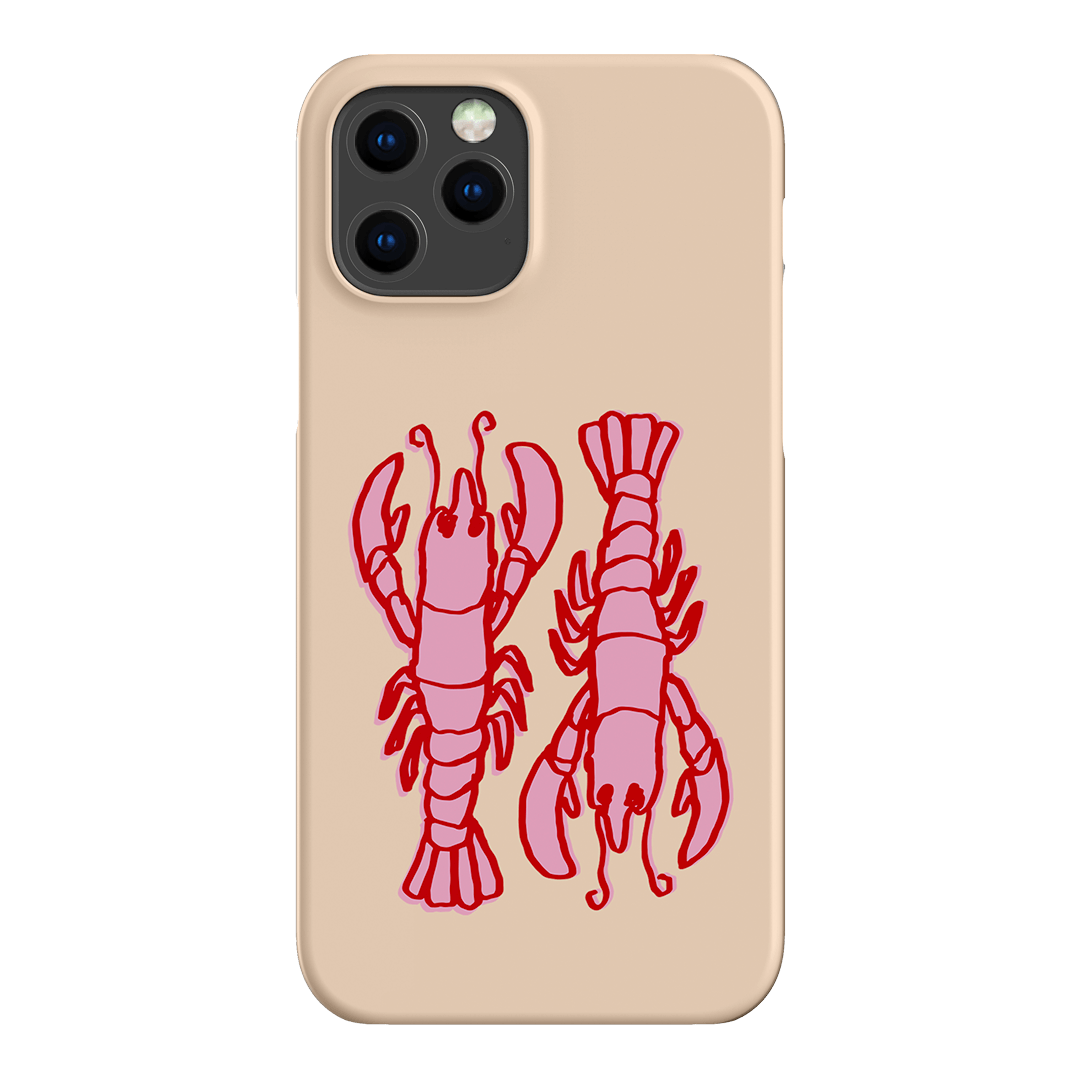 Lobster Love Peach Printed Phone Cases iPhone 12 Pro / Snap by The Dairy - The Dairy