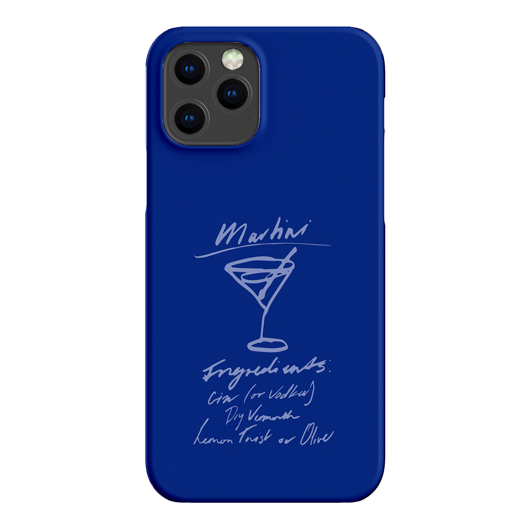 Martini Mood Blue Printed Phone Cases iPhone 12 Pro / Snap by The Dairy - The Dairy