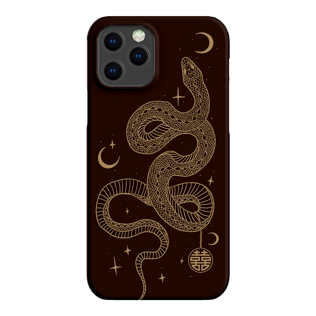 Astro Snake in Brown Printed Phone Cases by Veronica Tucker - The Dairy