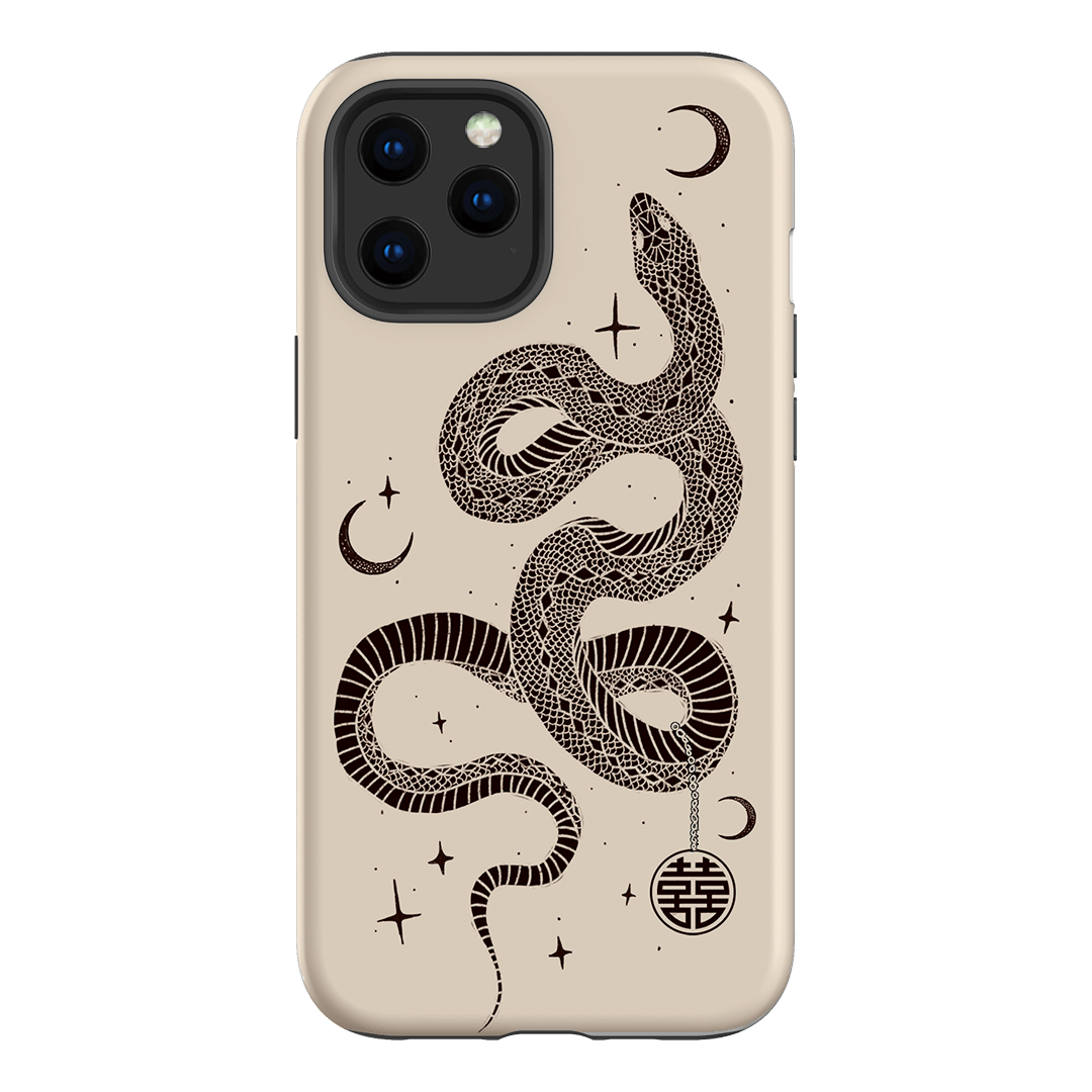 Astro Snake in Cream Printed Phone Cases by Veronica Tucker - The Dairy