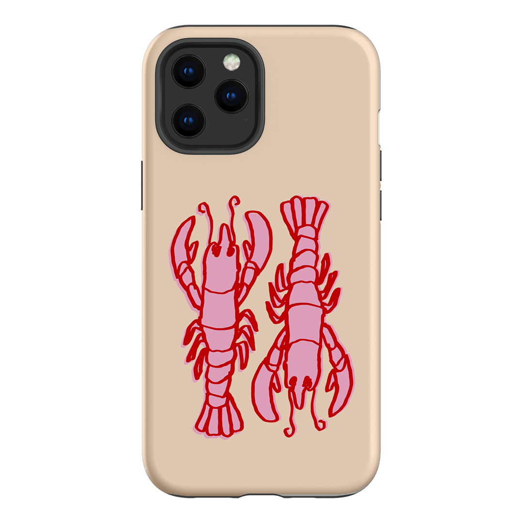 Lobster Love Peach Printed Phone Cases iPhone 12 Pro Max / Armoured by The Dairy - The Dairy