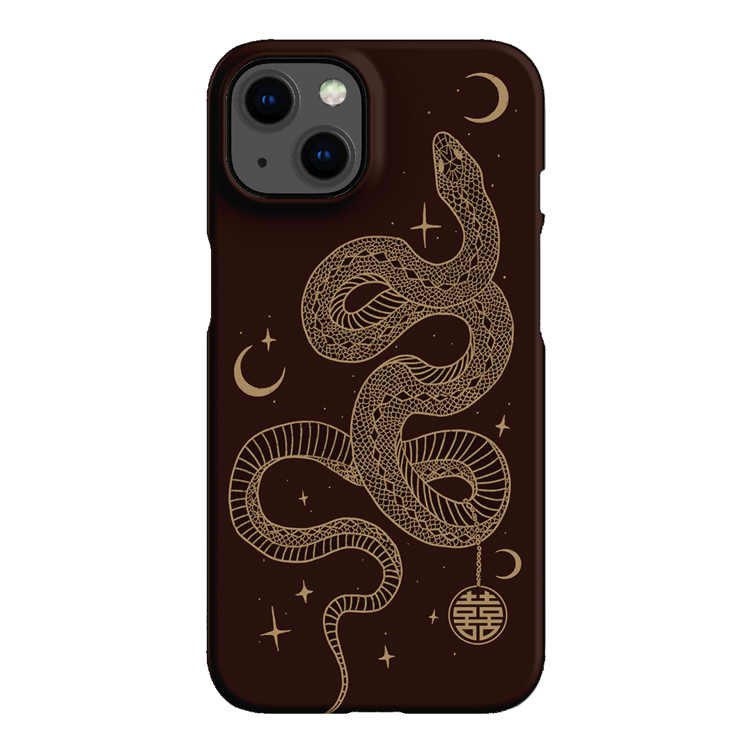 Astro Snake in Brown Printed Phone Cases by Veronica Tucker - The Dairy