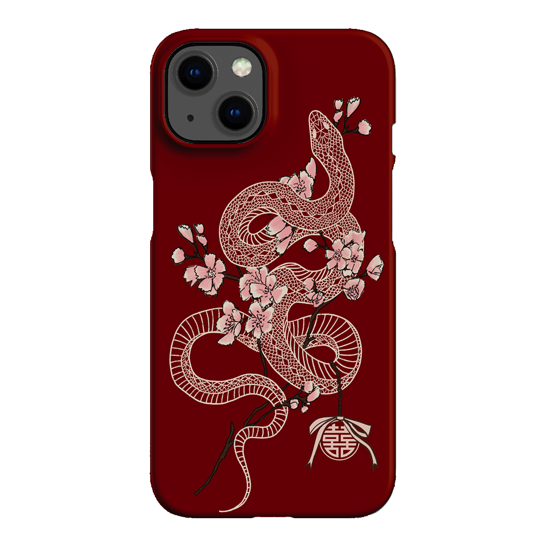 Blossom Snake in Red Printed Phone Cases by Veronica Tucker - The Dairy