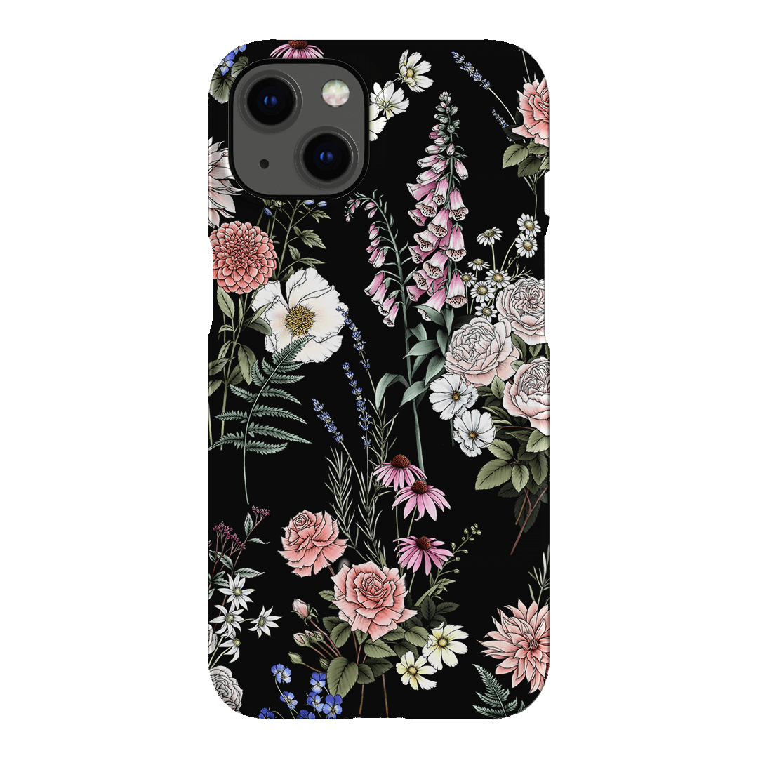 Garden Party Noir Printed Phone Cases iPhone 13 / Snap by Typoflora - The Dairy