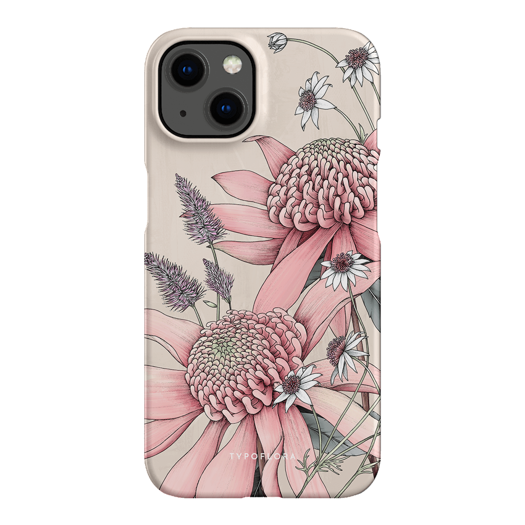 Pink Waratah Printed Phone Cases iPhone 13 / Snap by Typoflora - The Dairy