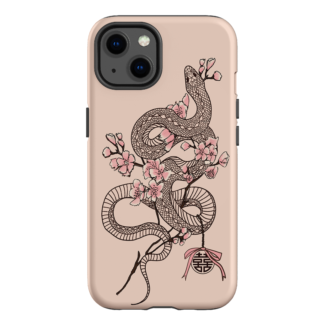 Blossom Snake in Pink Printed Phone Cases by Veronica Tucker - The Dairy