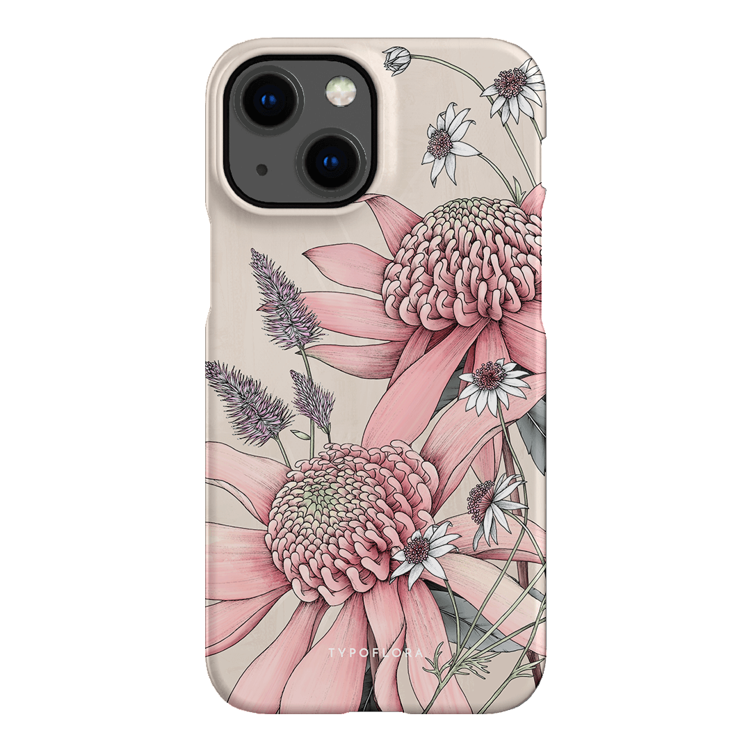 Pink Waratah Printed Phone Cases iPhone 13 Mini / Snap by Typoflora - The Dairy