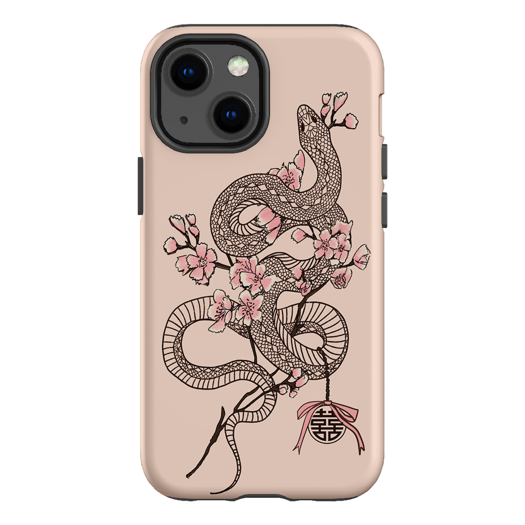 Blossom Snake in Pink Printed Phone Cases by Veronica Tucker - The Dairy