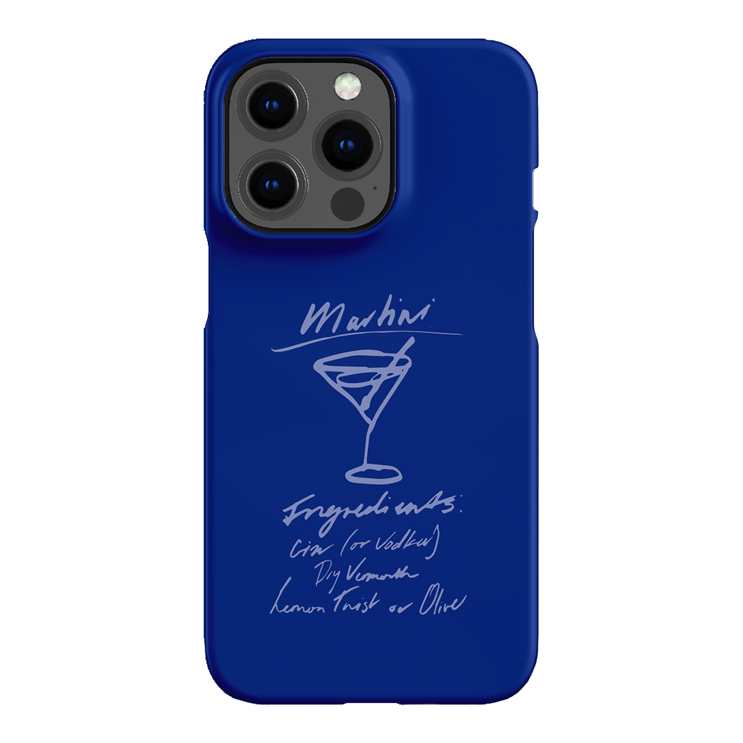 Martini Mood Blue Printed Phone Cases iPhone 13 Pro / Snap by The Dairy - The Dairy