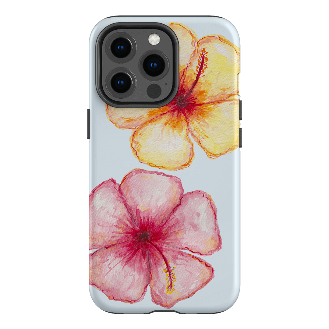 Hibiscus Flower Blue Printed Phone Cases iPhone 13 Pro / Armoured by BG. Studio - The Dairy