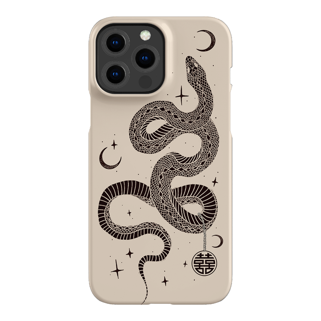 Astro Snake in Cream Printed Phone Cases by Veronica Tucker - The Dairy