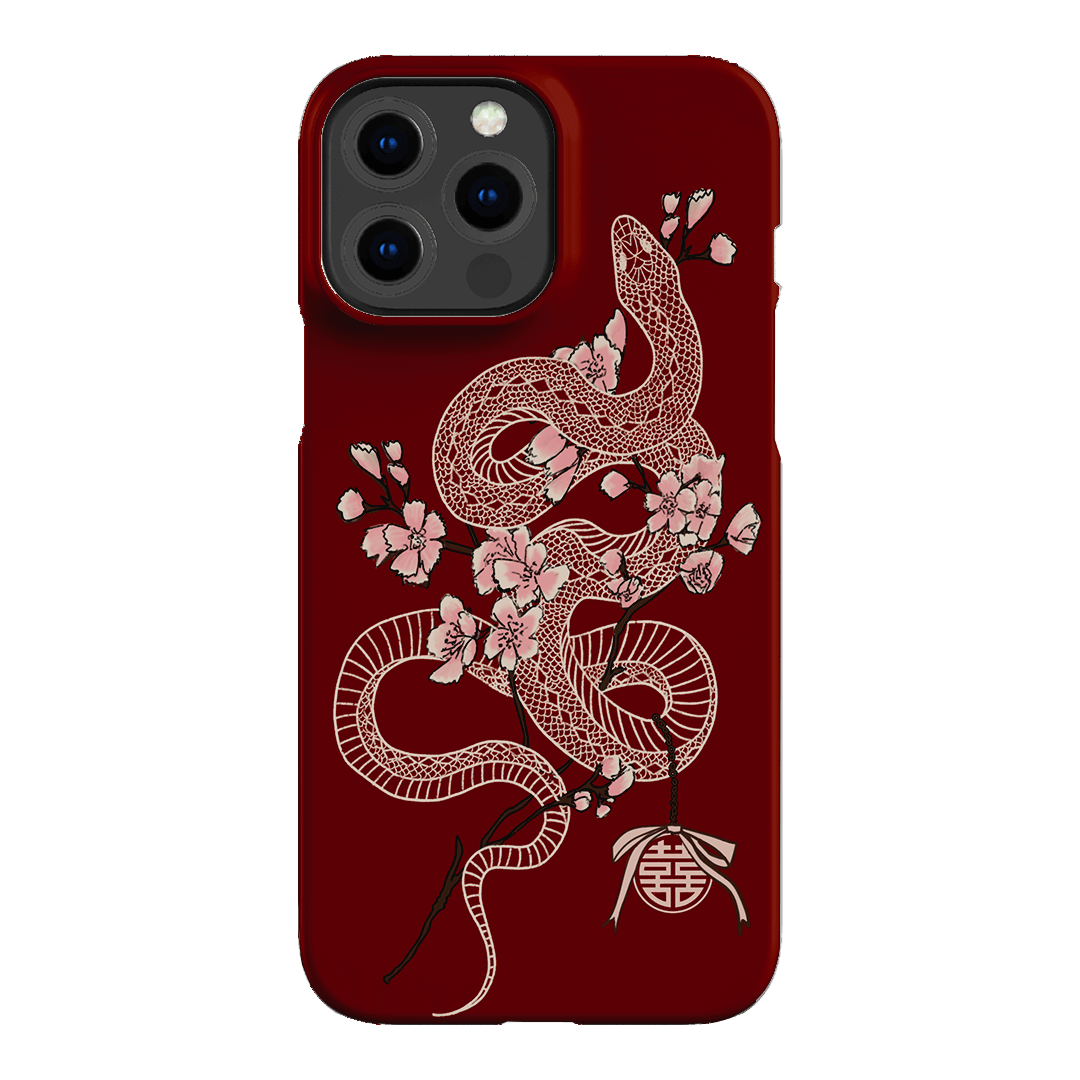 Blossom Snake in Red Printed Phone Cases by Veronica Tucker - The Dairy