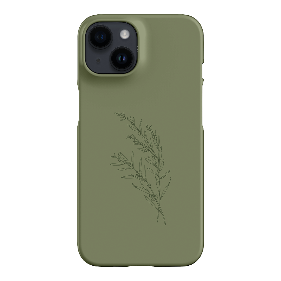 Khaki Wattle Printed Phone Cases iPhone 14 / Snap by Typoflora - The Dairy